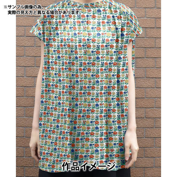 [De la quantité 5] Tissu "Liberty tissu bioPelouse Tana Davaria Flowers 157J916-24DU" Liberty Japan