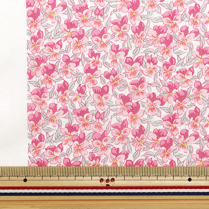 [From quantity 5] Fabric "Liberty Fabric OrganicTana lawn Alaria Pansy 157J924-24DU" Liberty Japan