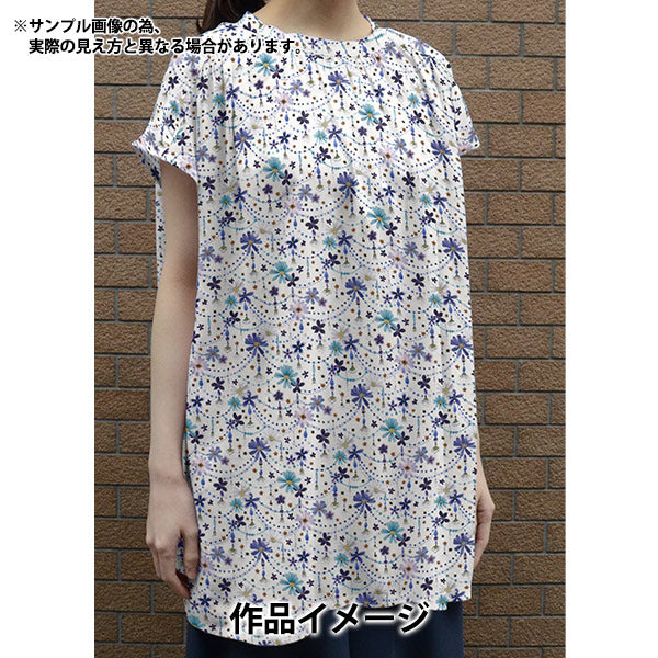 [Dalla quantità 5] Tessuto "Tessuto di libertà tana de pelouse Ghirlanda floreale 363J4219-24AU" Liberty Japan