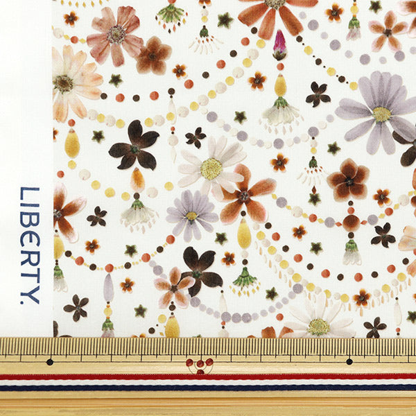 [Dalla quantità 5] Tessuto "Tessuto di libertà tana de pelouse Ghirlanda floreale 363J4219-24BU" Liberty Japan