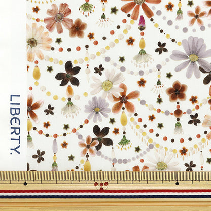 [Dalla quantità 5] Tessuto "Tessuto di libertà tana de pelouse Ghirlanda floreale 363J4219-24BU" Liberty Japan