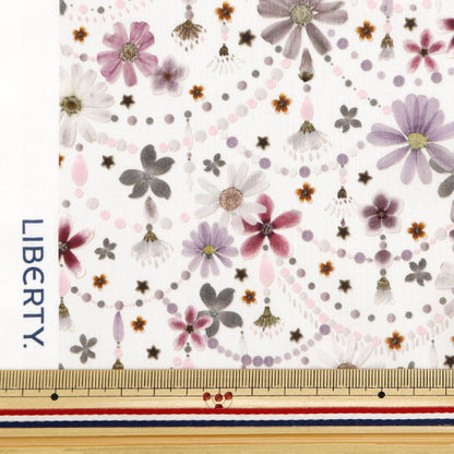 [Dalla quantità 5] Tessuto "Tessuto di libertà tana de pelouse Ghirlanda floreale 363J4219-24DU" Liberty Japan