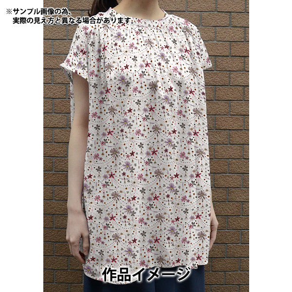 [Dalla quantità 5] Tessuto "Tessuto di libertà tana de pelouse Ghirlanda floreale 363J4219-24DU" Liberty Japan