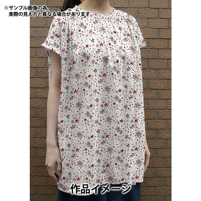 [Dalla quantità 5] Tessuto "Tessuto di libertà tana de pelouse Ghirlanda floreale 363J4219-24DU" Liberty Japan