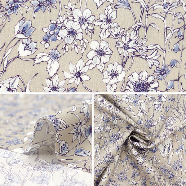 [From quantity 5] Fabric "Liberty Fabric Tana lawn Wonder Fogel 363J4221-24AU" Liberty Japan
