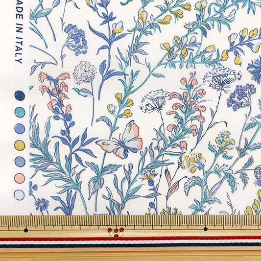 [الكمية من 5] الأقمشة `` أقمشة الحرية عشب التانا الفراشة ميدو 363J4226-24BU" Liberty Japan