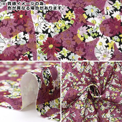 [Quantità a partire da 5] Tessuto "Liberty Fabrics No. 11 Canvas Flower Power 3634241-24C" Liberty Japan