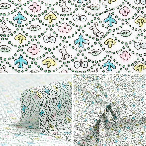 [Cantidad a partir de 5] Tela "Liberty Fabrics" Césped Tana Forest Wave DC33507-We" Liberty Japan