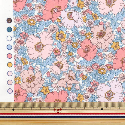 [Quantità a partire da 5] Tessuto "Liberty Fabrics Piccadilly Poplin Medu Song 3632126-AP" Liberty Japan