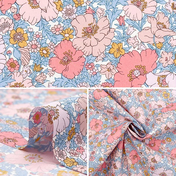 [Quantità a partire da 5] Tessuto "Liberty Fabrics Piccadilly Poplin Medu Song 3632126-AP" Liberty Japan
