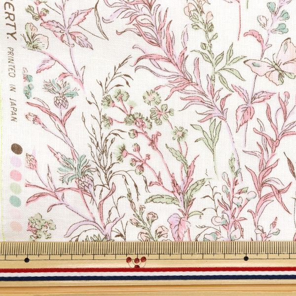 [Quantità a partire da 5] Tessuto "Liberty Fabrics Flanders Linen Butterfly Medu 363J4226-J25D" Liberty Japan