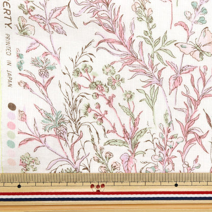 [Quantità a partire da 5] Tessuto "Liberty Fabrics Flanders Linen Butterfly Medu 363J4226-J25D" Liberty Japan