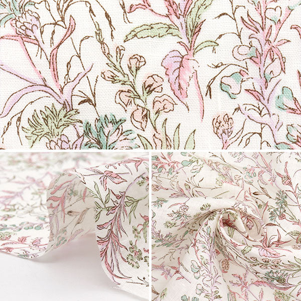 [Quantità a partire da 5] Tessuto "Liberty Fabrics Flanders Linen Butterfly Medu 363J4226-J25D" Liberty Japan