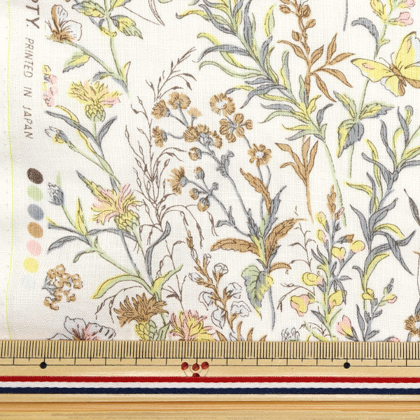 [Quantità a partire da 5] Tessuto "Liberty Fabrics Flanders Linen Butterfly Medu 363J4226-J25E" Liberty Japan