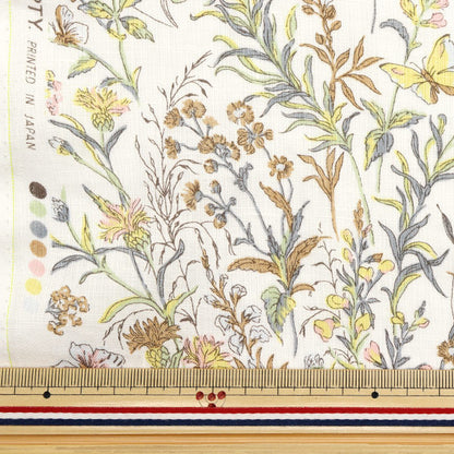 [Quantità a partire da 5] Tessuto "Liberty Fabrics Flanders Linen Butterfly Medu 363J4226-J25E" Liberty Japan