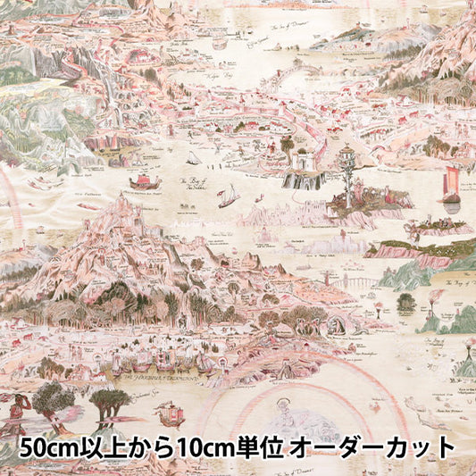 [Quantity starting from 5] Fabric "Liberty Fabrics Organic"Tana lawn Story Map 157J7490125CU" Liberty Japan