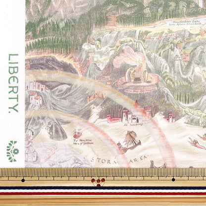 [Quantity starting from 5] Fabric "Liberty Fabrics Organic"Tana lawn Story Map 157J7490125CU" Liberty Japan