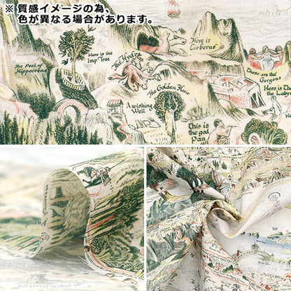 [Quantity starting from 5] Fabric "Liberty Fabrics Organic"Tana lawn Story Map 157J7490125CU" Liberty Japan