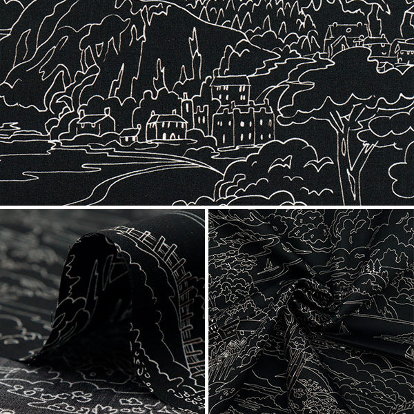 [Quantity starting from 5] Fabric "Liberty Fabrics Organic"Tana lawn Seaside Rumble 157J7490225AU" Liberty Japan