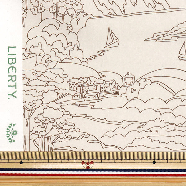 [Quantité à partir de 5] Tissu "Liberty Fabrics Organic"Pelouse Tana Seaside Rumble 157J7490225DU" Liberty Japan