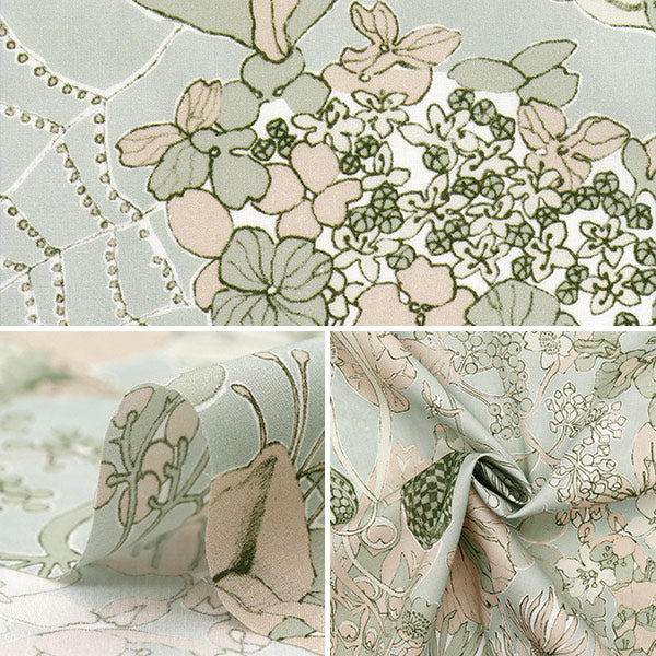 [Quantità a partire da 5] Tessuto "Liberty Fabrics Organic"tana de pelouse Moonlight Garden 157J7490525AU" Liberty Japan