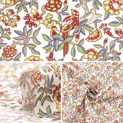 [Quantité à partir de 5] Tissu "Liberty Fabrics Organic"Pelouse Tana Paraaquet Tree 157J7490625AU" Liberty Japan