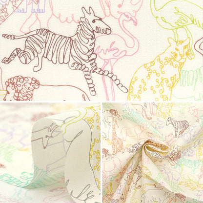 [Quantité à partir de 5] Tissu "Liberty Fabrics Organic"Pelouse Tana Neon Safari 157J7491025AU" Liberty Japan