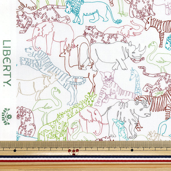 [Quantité à partir de 5] Tissu "Liberty Fabrics Organic"Pelouse Tana Neon Safari 157J7491025cu" Liberty Japan