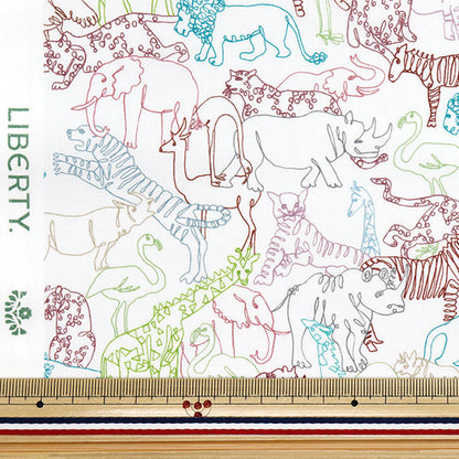 [Quantité à partir de 5] Tissu "Liberty Fabrics Organic"Pelouse Tana Neon Safari 157J7491025cu" Liberty Japan