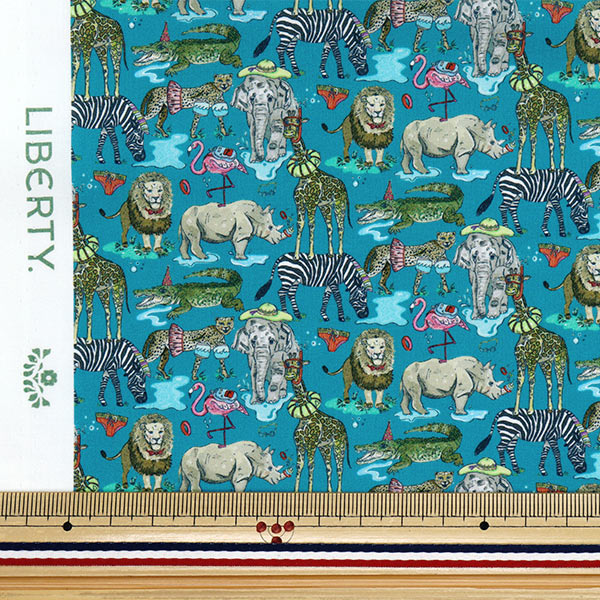 [Quantity starting from 5] Fabric "Liberty Fabrics Organic"Tana lawn Pool Party 157J7491125BU" Liberty Japan