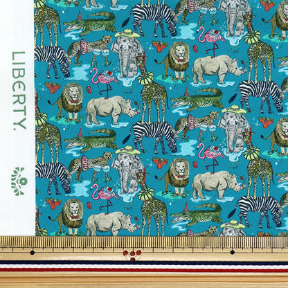 [Quantity starting from 5] Fabric "Liberty Fabrics Organic"Tana lawn Pool Party 157J7491125BU" Liberty Japan