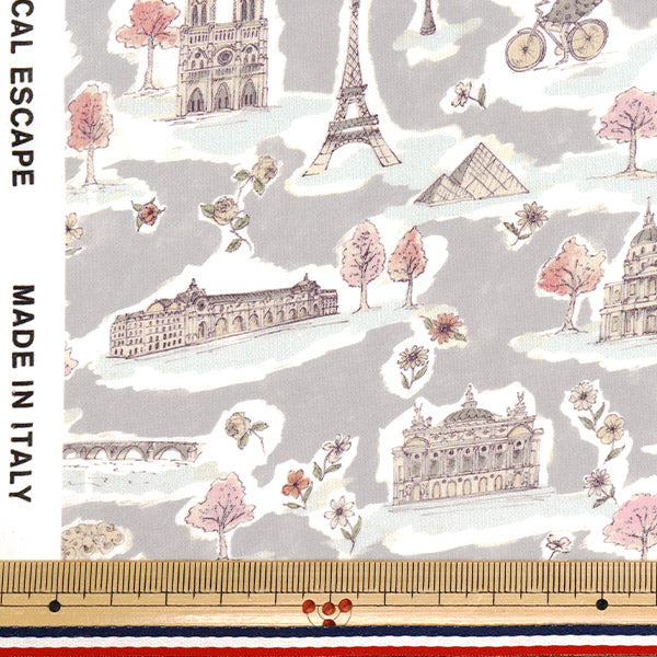 [Quantity starting from 5] Fabric "Liberty Fabrics" Tana lawn Paris Postcard 363J7401-25DU" Liberty Japan