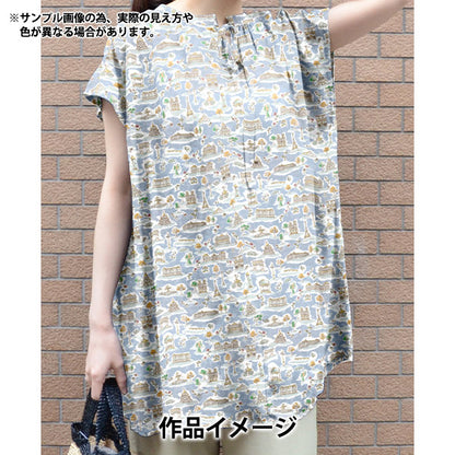 [Quantity starting from 5] Fabric "Liberty Fabrics" Tana lawn Paris Postcard 363J7401-25DU" Liberty Japan