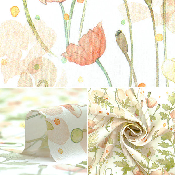 【数量5から】 生地 『リバティ・ファブリックス タナローン ガーデン・ポピーズ 363J7403-25AU』 Liberty Japan リバティジャパン