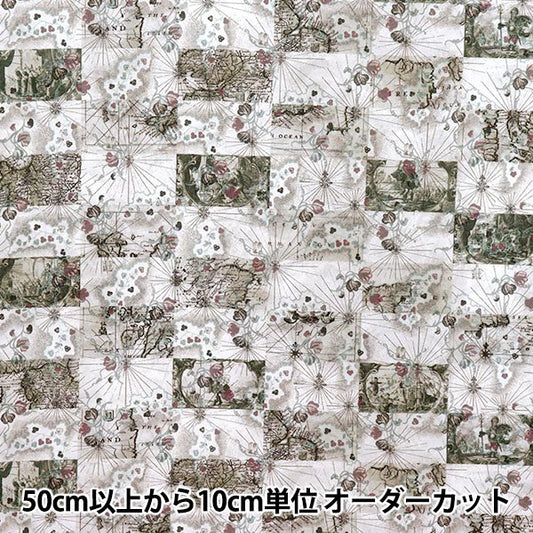 [Количество, начиная с 5] Ткань "Свободные ткани" Тана газон Карта медового месяца 363J7413-25CU" Liberty Japan