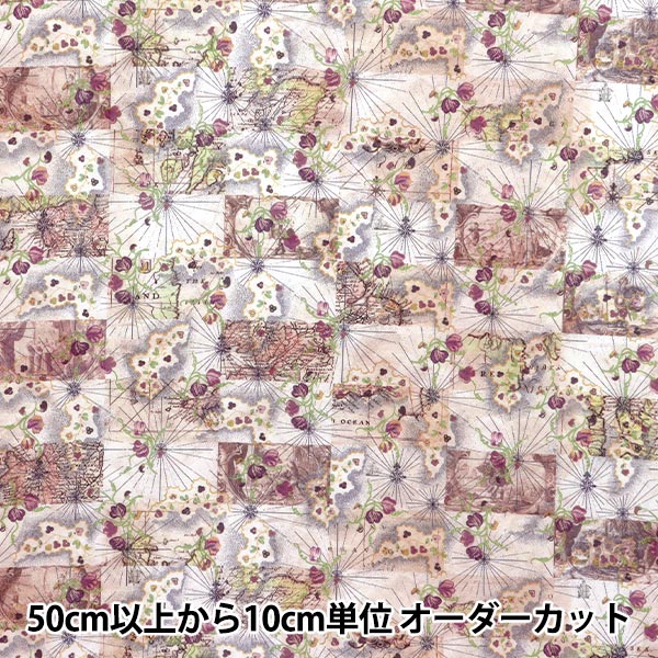 [الكمية تبدأ من 5] الأقمشة "الحرية الأقمشة" عشب التانا خريطة شهر العسل 363J7413-25DU" Liberty Japan