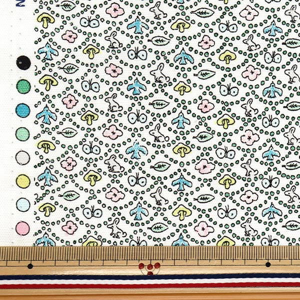 [Quantità a partire da 5] Tessuto "Liberty Fabrics" Oxford Forest Wave 125% ingrandire Multi DC33507LJ25L" 【Yuzawayaoriginale】
