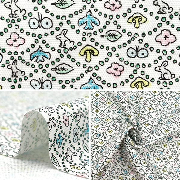 [Quantità a partire da 5] Tessuto "Liberty Fabrics" Oxford Forest Wave 125% ingrandire Multi DC33507LJ25L" 【Yuzawayaoriginale】