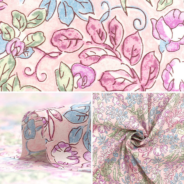 [Quantità a partire da 5] Tessuto "Liberty Fabrics" tana de pelouse Sweet Pea Leaf DC34898-J25A" Liberty Japan