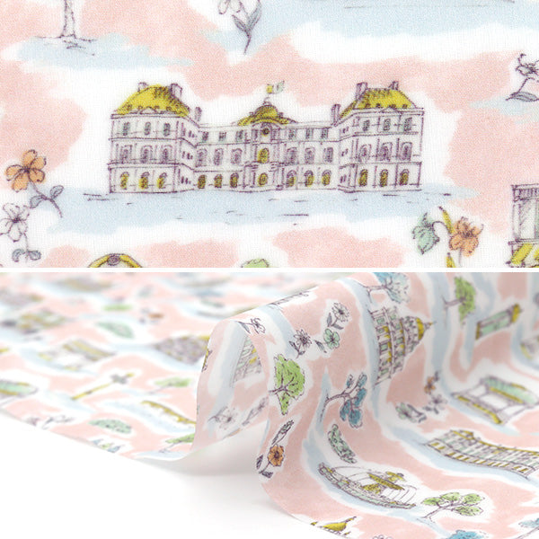 الأقمشة الحرية الأقمشة صفحقماش مقطوع تقريبا. 33 × 50 سم باريس بطاقة بريدية CR363J740125C" Liberty Japan