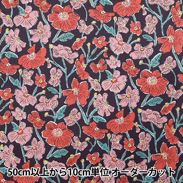 [Cantidad a partir de 5] Tela "Liberty Fabrics Pana Louise Poppies 1225215-J25a" Liberty Japan
