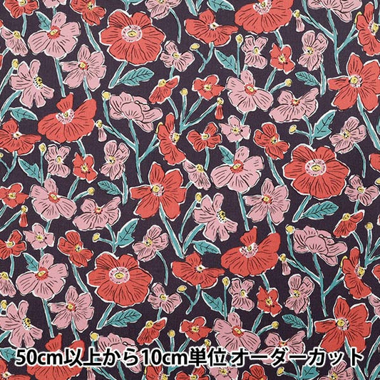 [Quantity starting from 5] Fabric "Liberty Fabrics Corduroy Louise Poppies 1225215-J25A" Liberty Japan