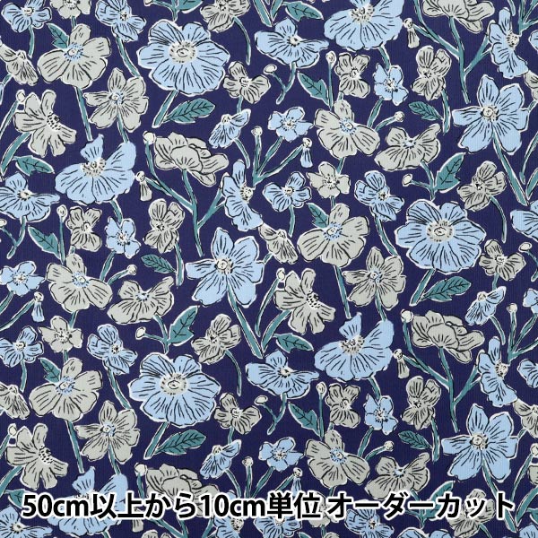 [Menge ab 5] Stoff "Liberty Fabrics Kord Louise Poppies 1225215-P25C" Liberty Japan