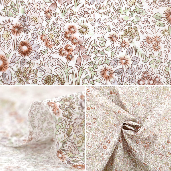 [Cantidad a partir de 5] Tela "Liberty Fabrics Orgánica"Césped Tana Garden Callahan 157J928-25au" Liberty Japan