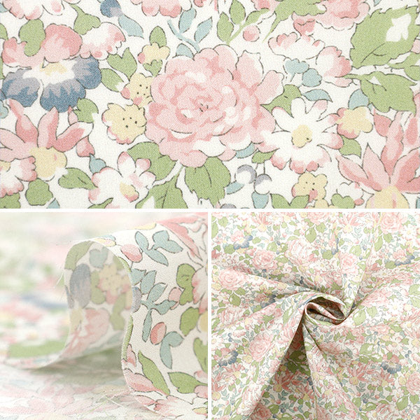 [الكمية تبدأ من 5] الأقمشة "Liberty Fabrics Organic"عشب التانا POWIS ROSE 157J931-25AU" Liberty Japan