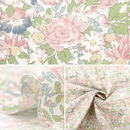 [الكمية تبدأ من 5] الأقمشة "Liberty Fabrics Organic"عشب التانا POWIS ROSE 157J931-25AU" Liberty Japan