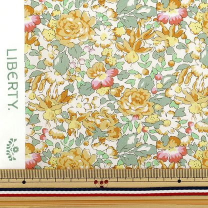 [الكمية تبدأ من 5] الأقمشة "Liberty Fabrics Organic"عشب التانا Powis Rose 157J931-25BU" Liberty Japan