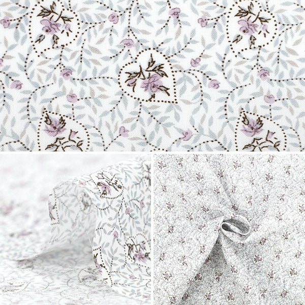 [الكمية تبدأ من 5] الأقمشة "Liberty Fabrics Organic"عشب التانا القلبية 157J932-25AU" Liberty Japan