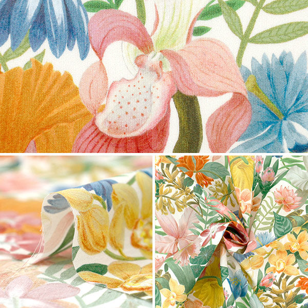 [الكمية تبدأ من 5] الأقمشة "الحرية الأقمشة" عشب التانا Greenhouse Tropic 363J7590725AU" Liberty Japan