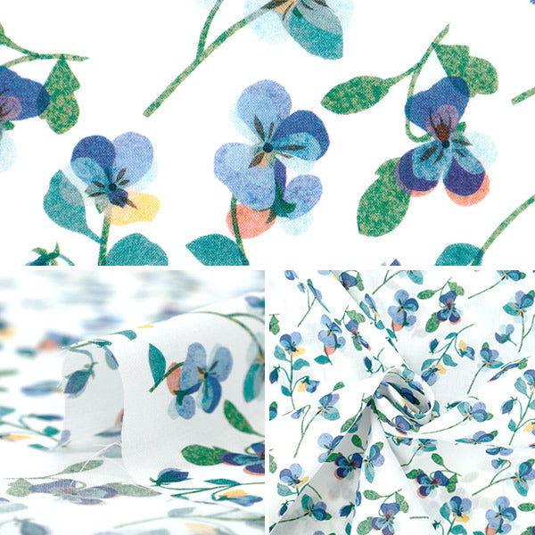 [الكمية تبدأ من 5] الأقمشة "الحرية الأقمشة" عشب التانا Pansy Scatter 363J7590925AU" Liberty Japan